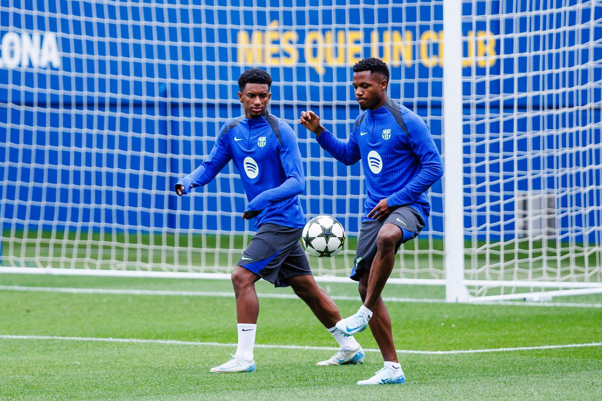 FC Barcelona Training Day - UEFA Champions League